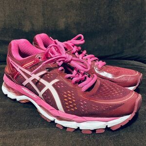 ASICS GEL Kayano 22 Womens Running Shoes Pink Rust Red Size 7 US 38 EUR Medium